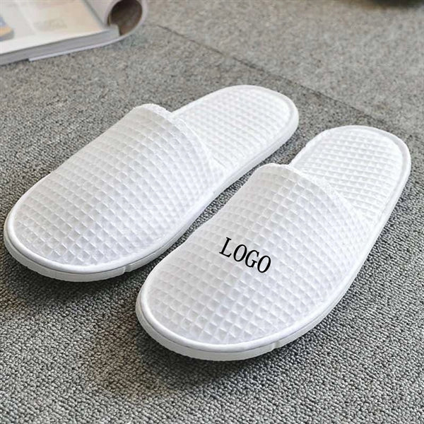 Waffle Closed Toe Hotel Slippers