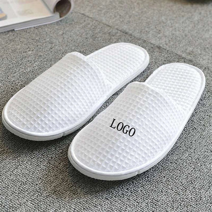 Waffle Closed Toe Hotel Slippers
