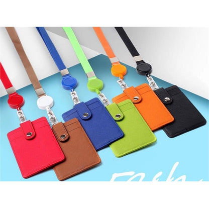 Work Badge Card Cover With Retractable Lanyard