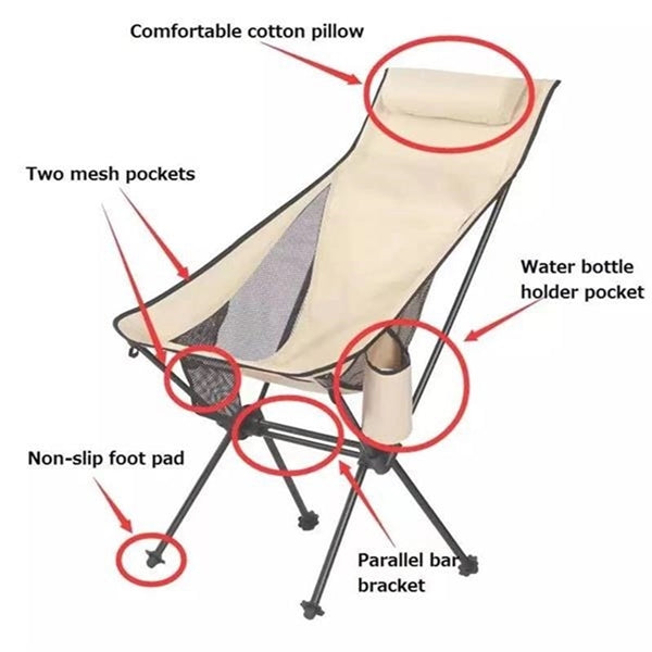 Ultralight High Back Folding Camping Chair