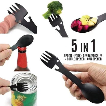 5 In 1 Camping Spoon Fork