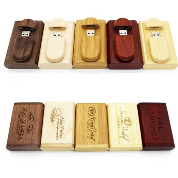 Wooden USB Flash Drive with Magnetic Cap
