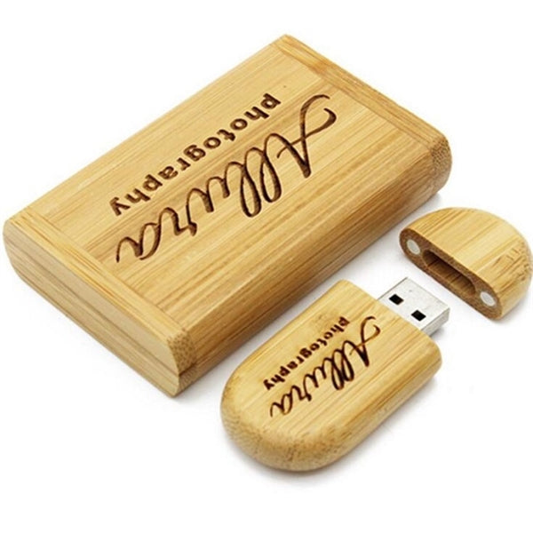Wooden USB Flash Drive with Magnetic Cap