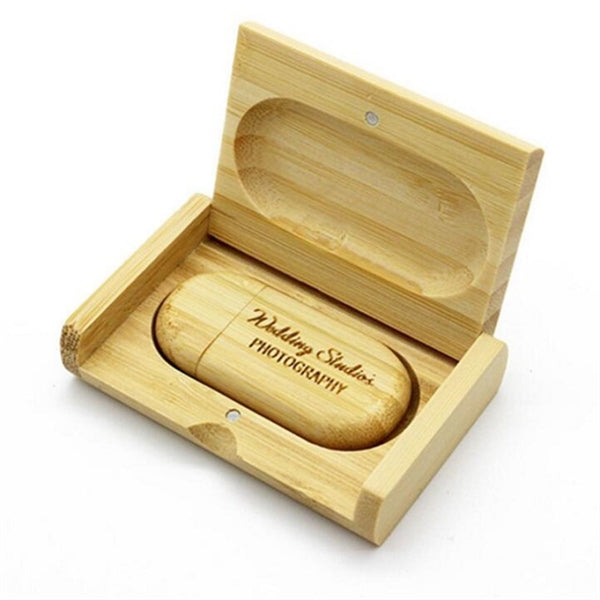 Wooden USB Flash Drive with Magnetic Cap