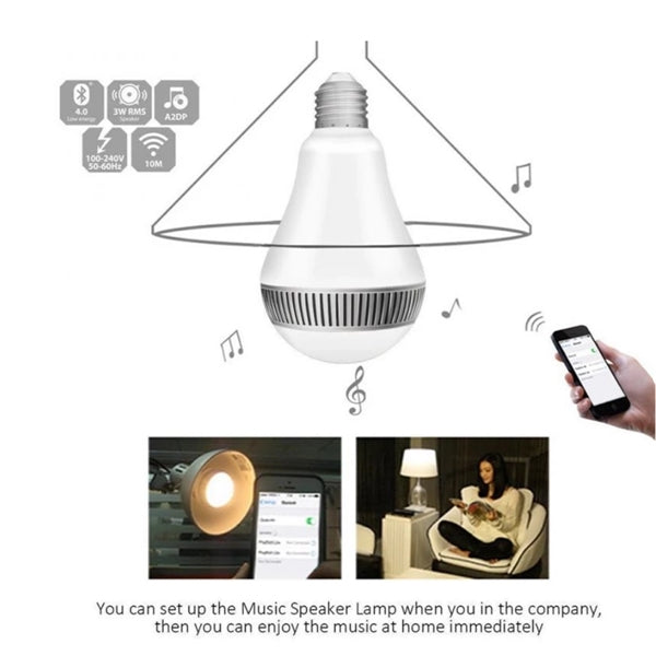 LED Wireless Bulb Bluetooth 4.0 Speaker