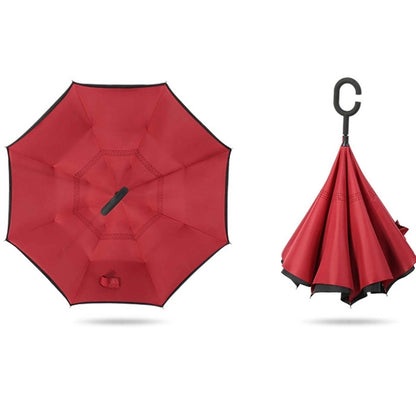 Double Layer Inverted Umbrella With C-Shaped Handle