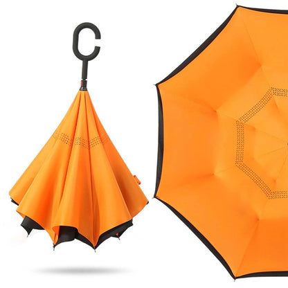 Double Layer Inverted Umbrella With C-Shaped Handle