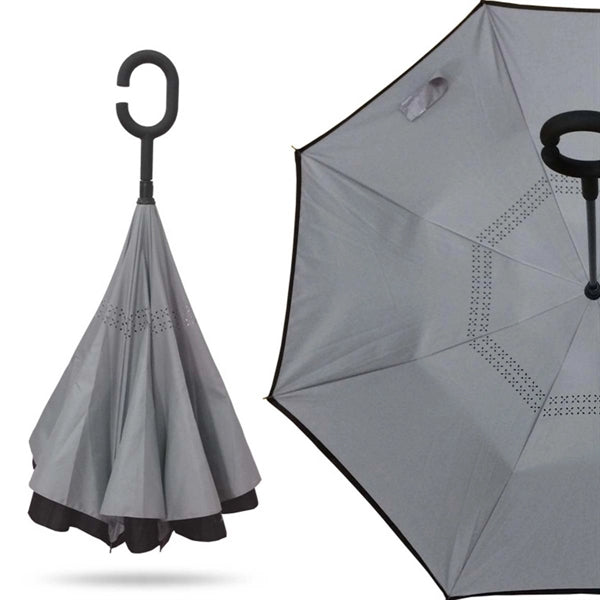 Double Layer Inverted Umbrella With C-Shaped Handle