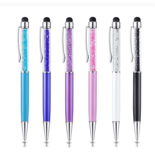 2 In 1 Stylus Crystal Ballpoint Pen