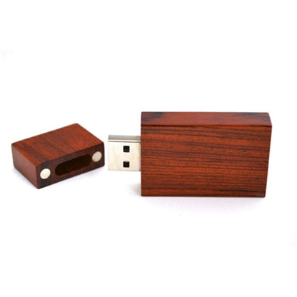 Rectangular Wooden USB Flash Drives with Magnetic Closure