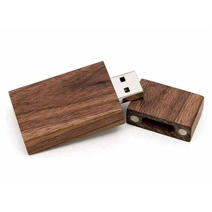Rectangular Wooden USB Flash Drives with Magnetic Closure