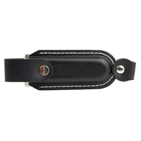 Leather USB Drive with Snap fastener and keyloop