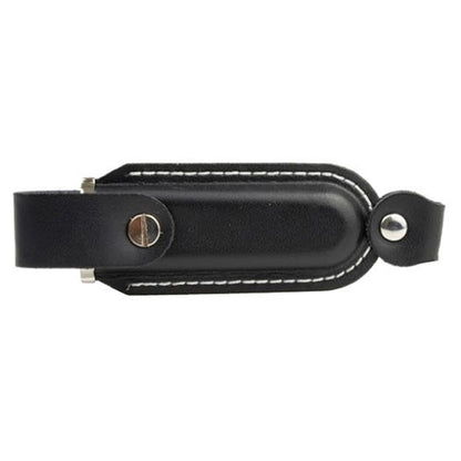 Leather USB Drive with Snap fastener and keyloop