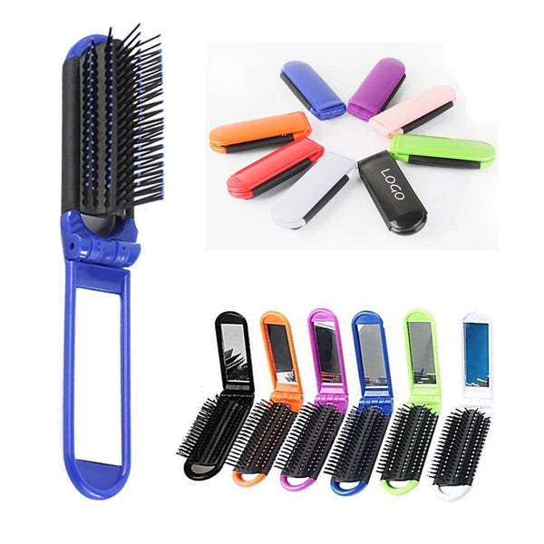 Folding Brush With Mirror