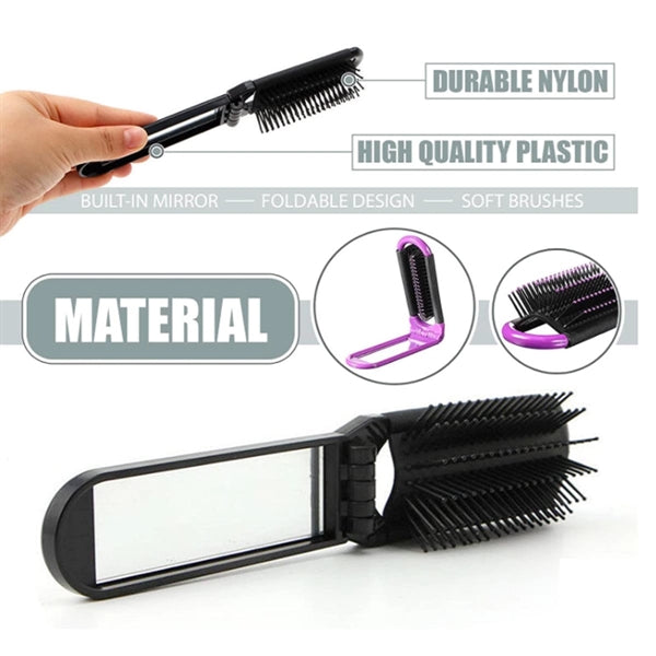 Folding Brush With Mirror