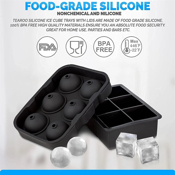 Ice Cube Trays Silicone Whiskey Ball Mold