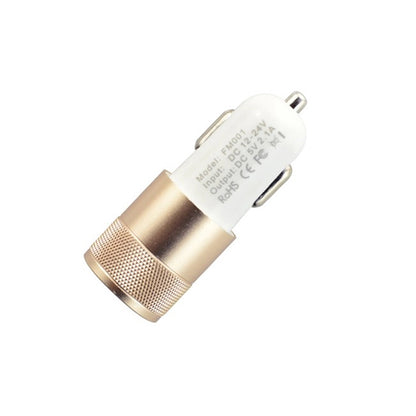 Dual Port 2.1 Amp Car Charger with Aluminum Collar