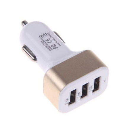 3-port USB car charger 2.1 Amp fast charging cable
