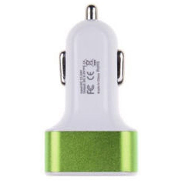 3-port USB car charger 2.1 Amp fast charging cable
