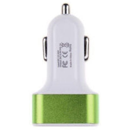 3-port USB car charger 2.1 Amp fast charging cable