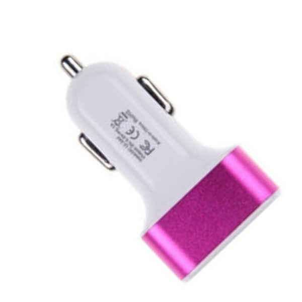 3-port USB car charger 2.1 Amp fast charging cable