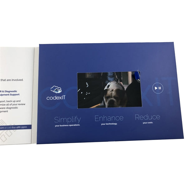 Lilac 4.3" LCD Video Bi-fold Brochure