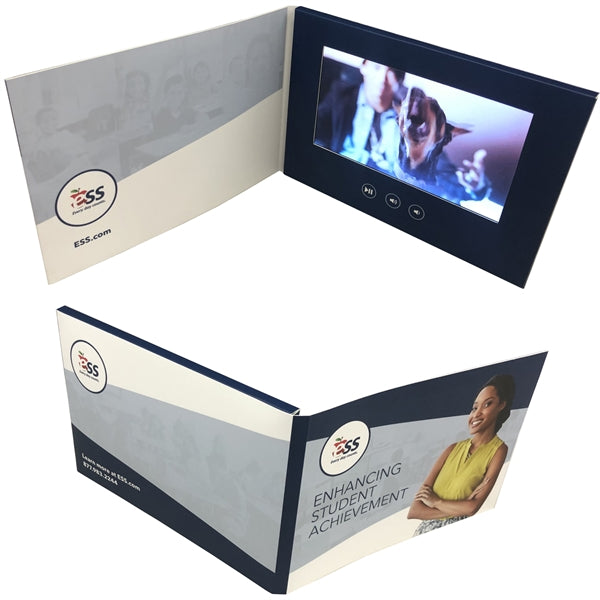 Peony - 7" LCD Video Bi-fold Brochure