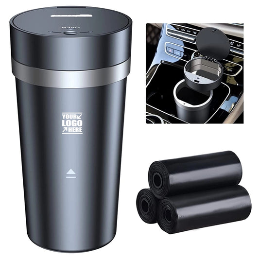 2 In 1 Car Ashtray Cup Holder Trash Can With Bags