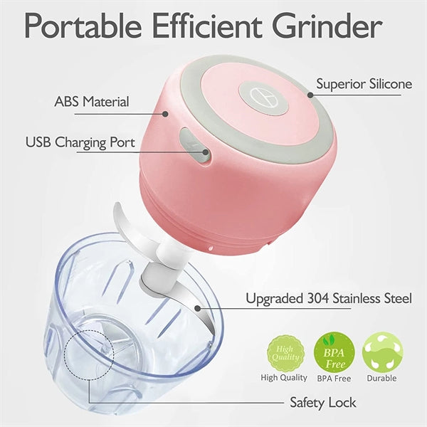 Electric Rechargeable Garlic Grinder Spice Crusher