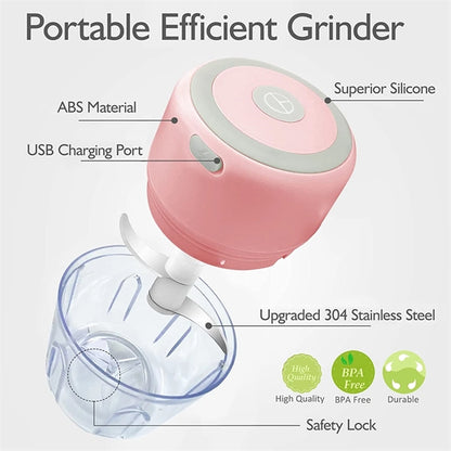 Electric Rechargeable Garlic Grinder Spice Crusher