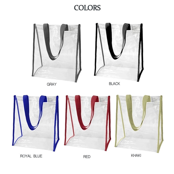 Transparent Pvc Stadium Tote Bag