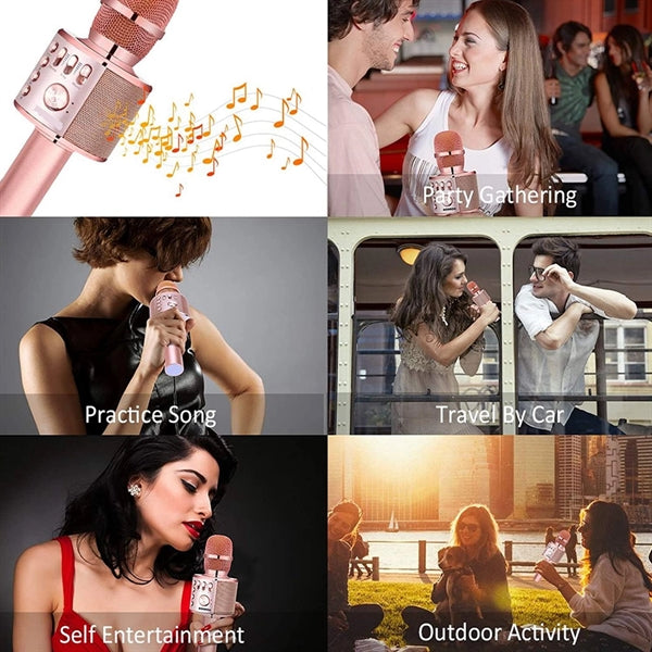 5-In-1 Portable Bluetooth Wireless Karaoke Microphone