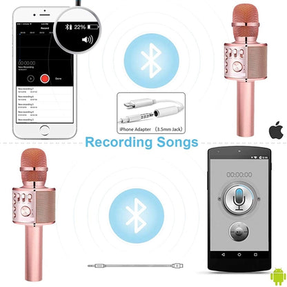 5-In-1 Portable Bluetooth Wireless Karaoke Microphone