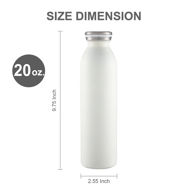 20oz. Travel Stainless Vacuum Insulated Sports Bottle w/ Lid