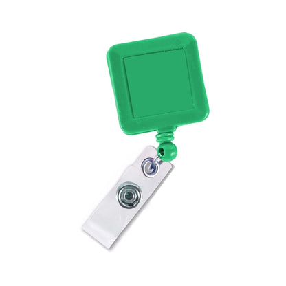 Transparent Square Badge Reel w/ Belt Clip