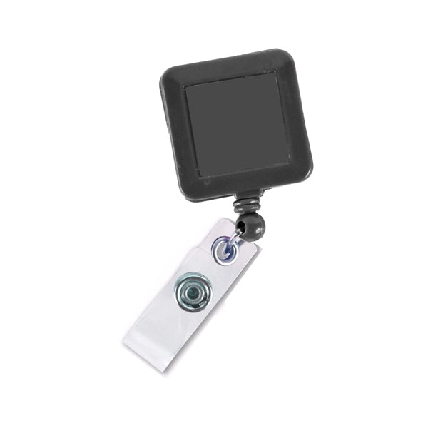 Transparent Square Badge Reel w/ Belt Clip