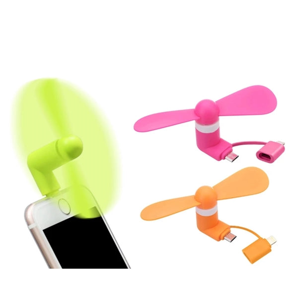 2 in 1 Mini USB Fan For Phone