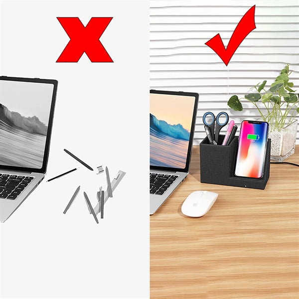 10W Fast Wireless Charger With Desk Organizer