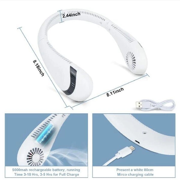 Portable Usb Hanging Neck Fan