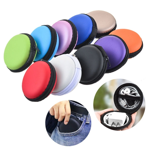Round Earbuds Case Pouch