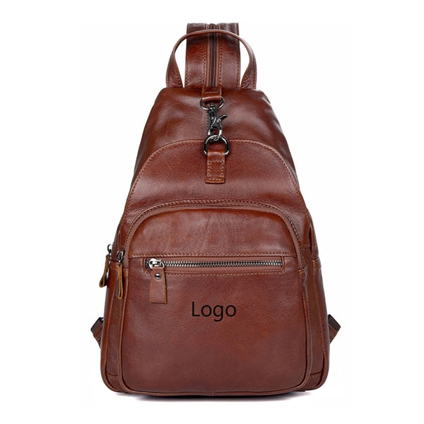 Genuine Leather Sling Backpack