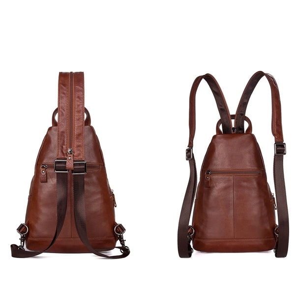 Genuine Leather Sling Backpack