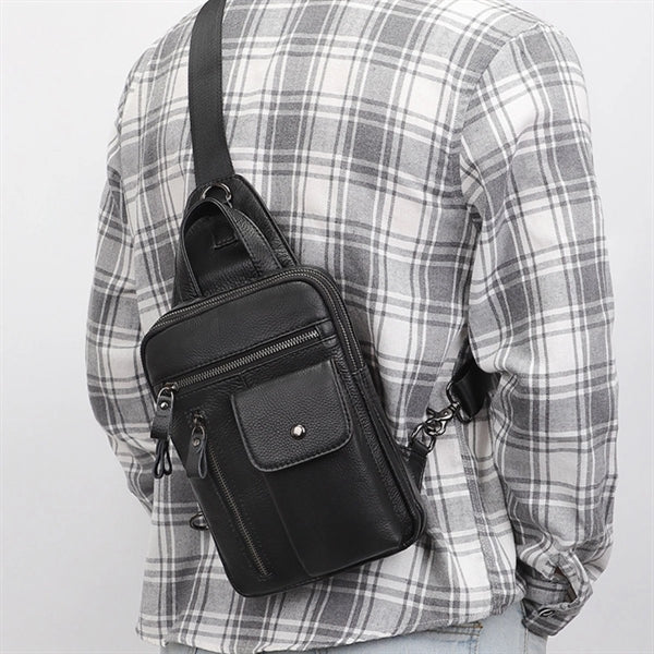 Leather Sling Backpack