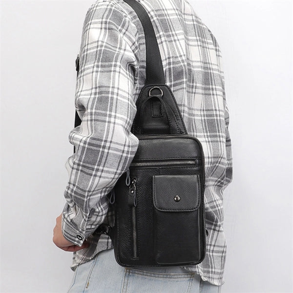 Leather Sling Backpack