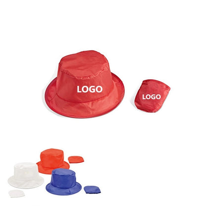 Polyester Folding Fishing Hat With Pouch