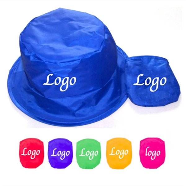 Polyester Folding Fishing Hat With Pouch
