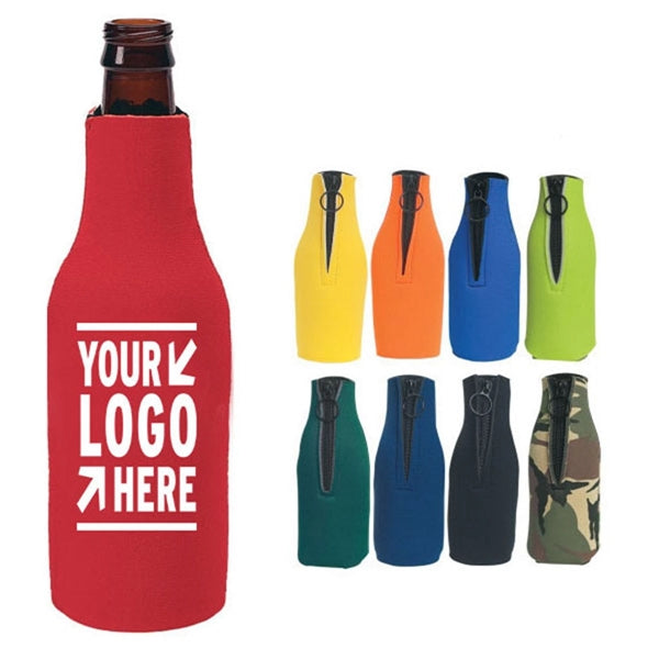 Neoprene Bottle Sleeve With Zipper