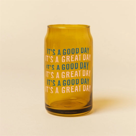 16 oz. Beer Can Glass - Amber