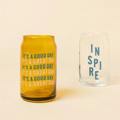16 oz. Beer Can Glass - Amber