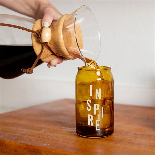 16 oz. Beer Can Glass - Amber